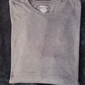 Banana Republic Charcoal Heather Long Sleeve Tee XXL Cotton Blend